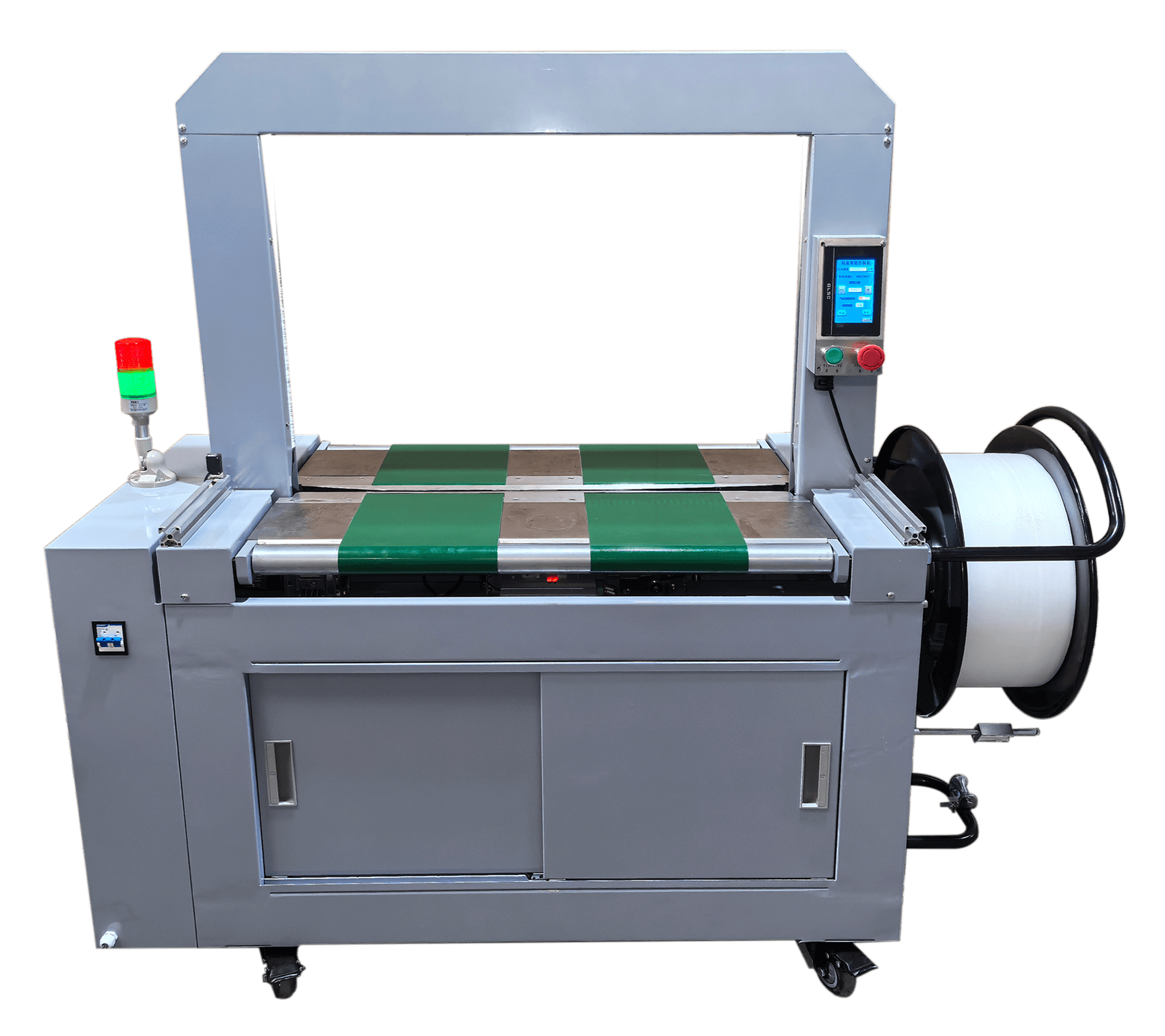 Powered Roller Strapping Machine SX25 - industrial strapping machines for automated packaging operations